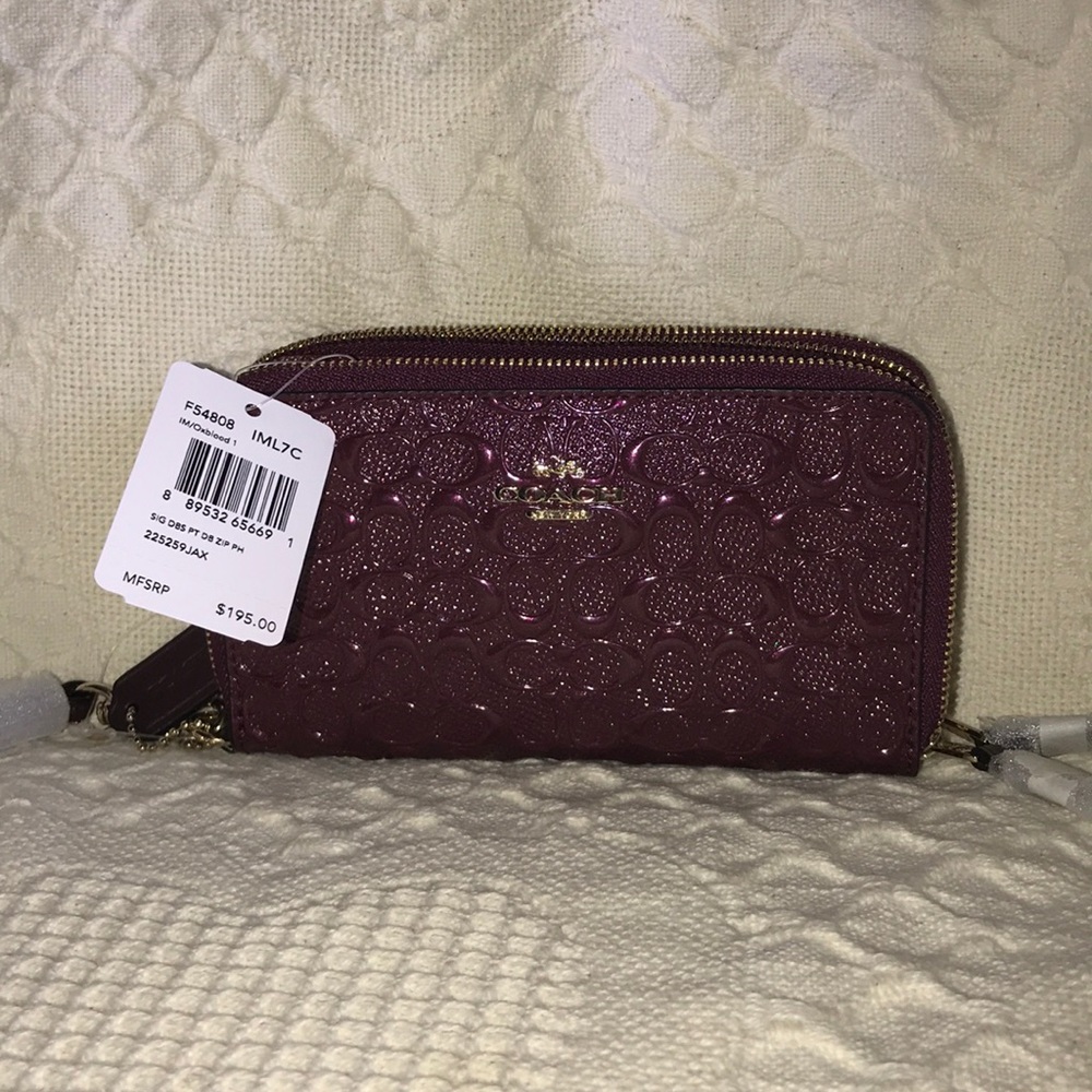 Coach double zip phone wallet/wristlet.